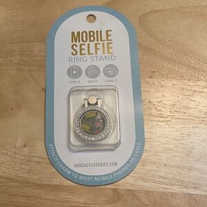 Mobile Selfie Ring Stand - Tropical Toucan Silver